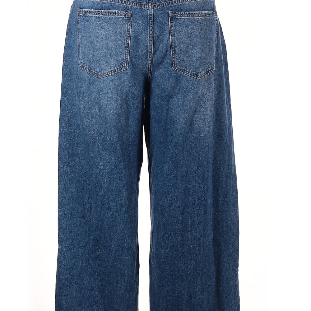Eloquii Wide-Leg Blue Jeans - Picture 2 of 4